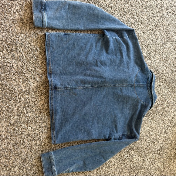 Evereve Soft/Faux Denim Jacket - size medium - Picture 3 of 3